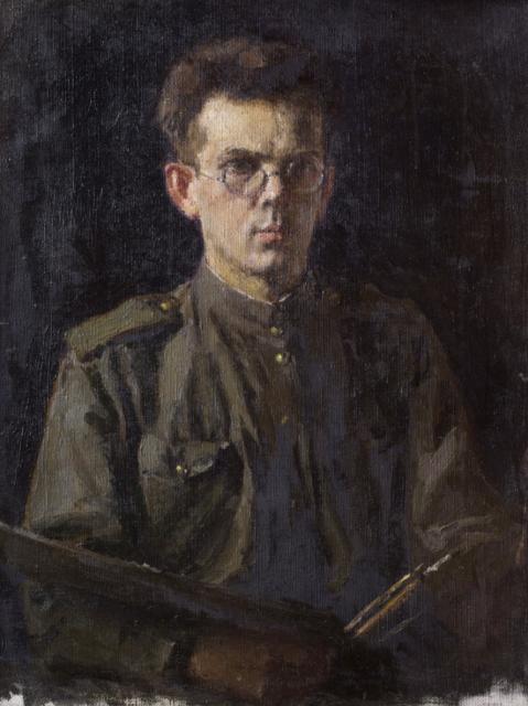 Викторов С.П. Автопортрет в военной форме. 1944 (?) Викторов С.П. Автопортрет в военной форме. 1944 (?)